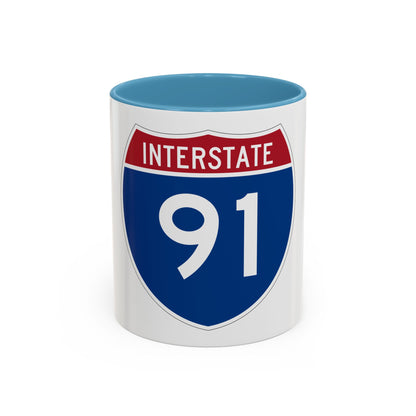 Interstate 91 (U.S. Highways) Accent Coffee Mug