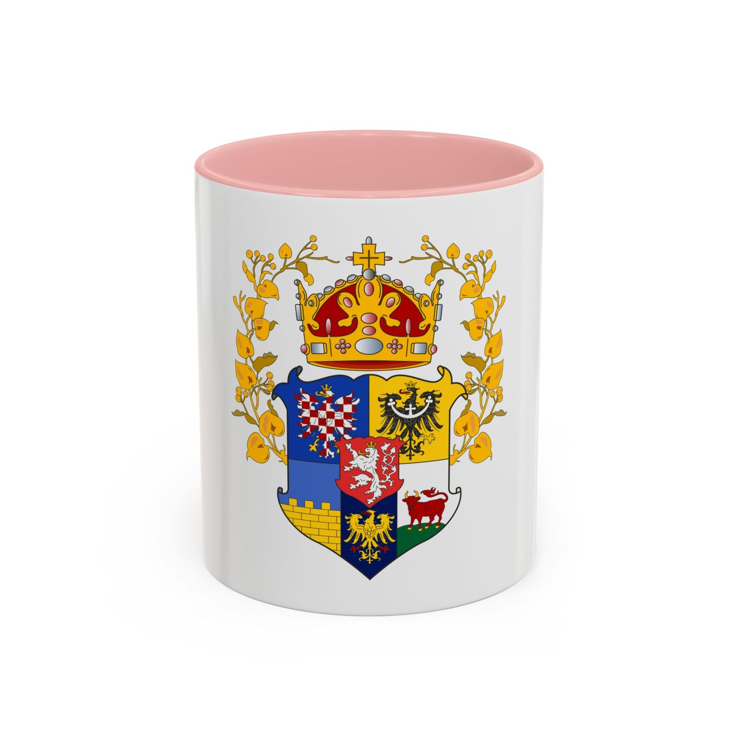 Coat of arms of the lands of the Bohemian Crown - Accent Coffee Mug