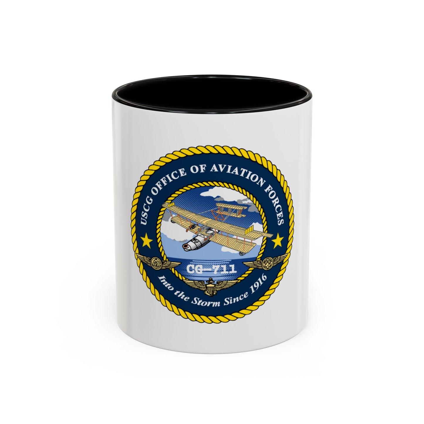 USCG OFFICE OF AVIATION FORCES CG 711 (U.S. Coast Guard) Accent Coffee Mug