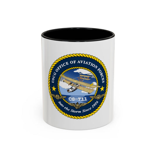 USCG OFFICE OF AVIATION FORCES CG 711 (U.S. Coast Guard) Accent Coffee Mug