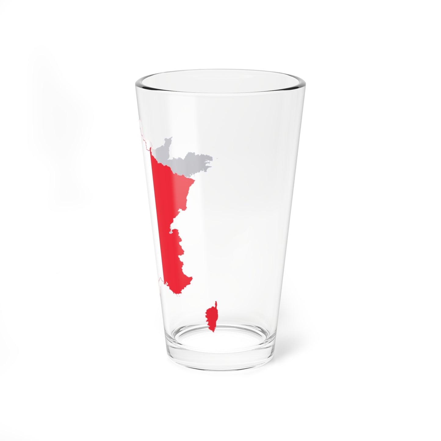 Flag-map of France2 (France) Pint Glass 16oz