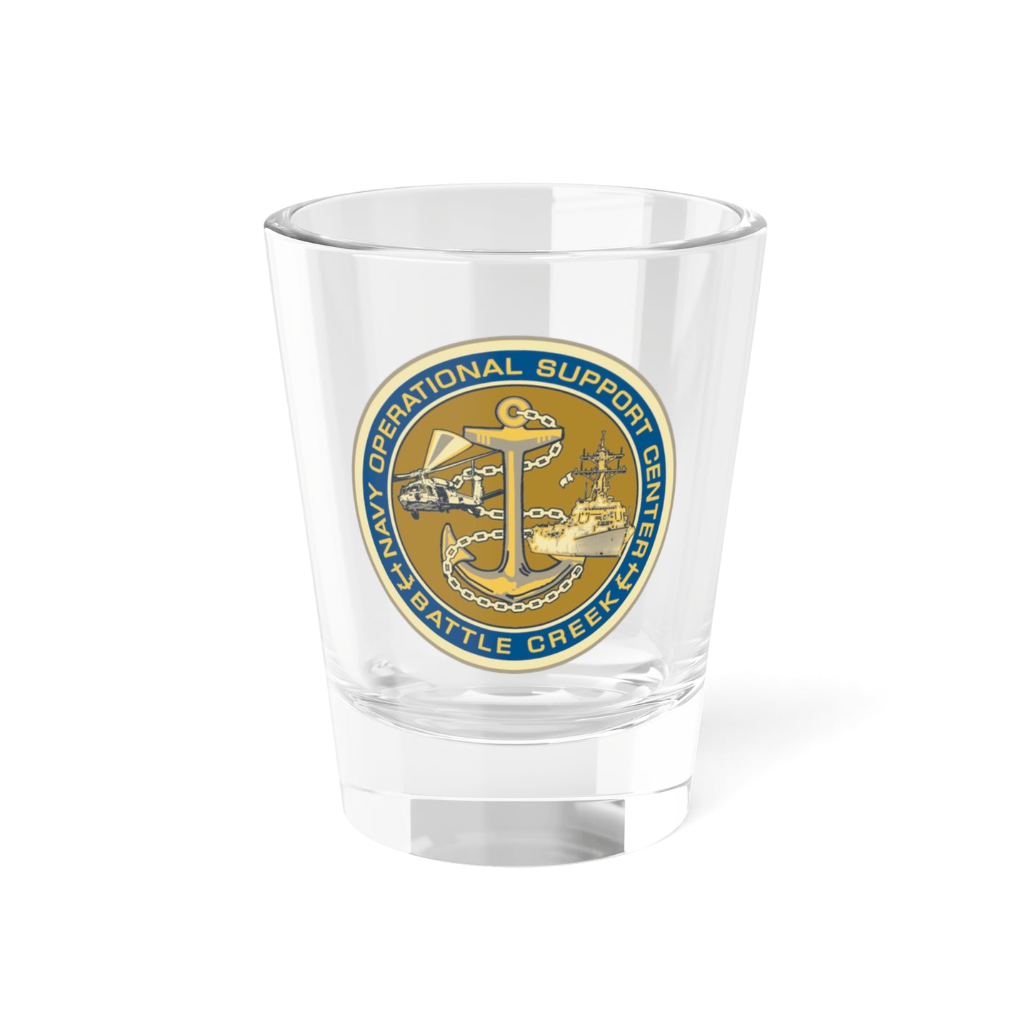 NOSC BC SHIELD (U.S. Navy) Shot Glass 1.5oz