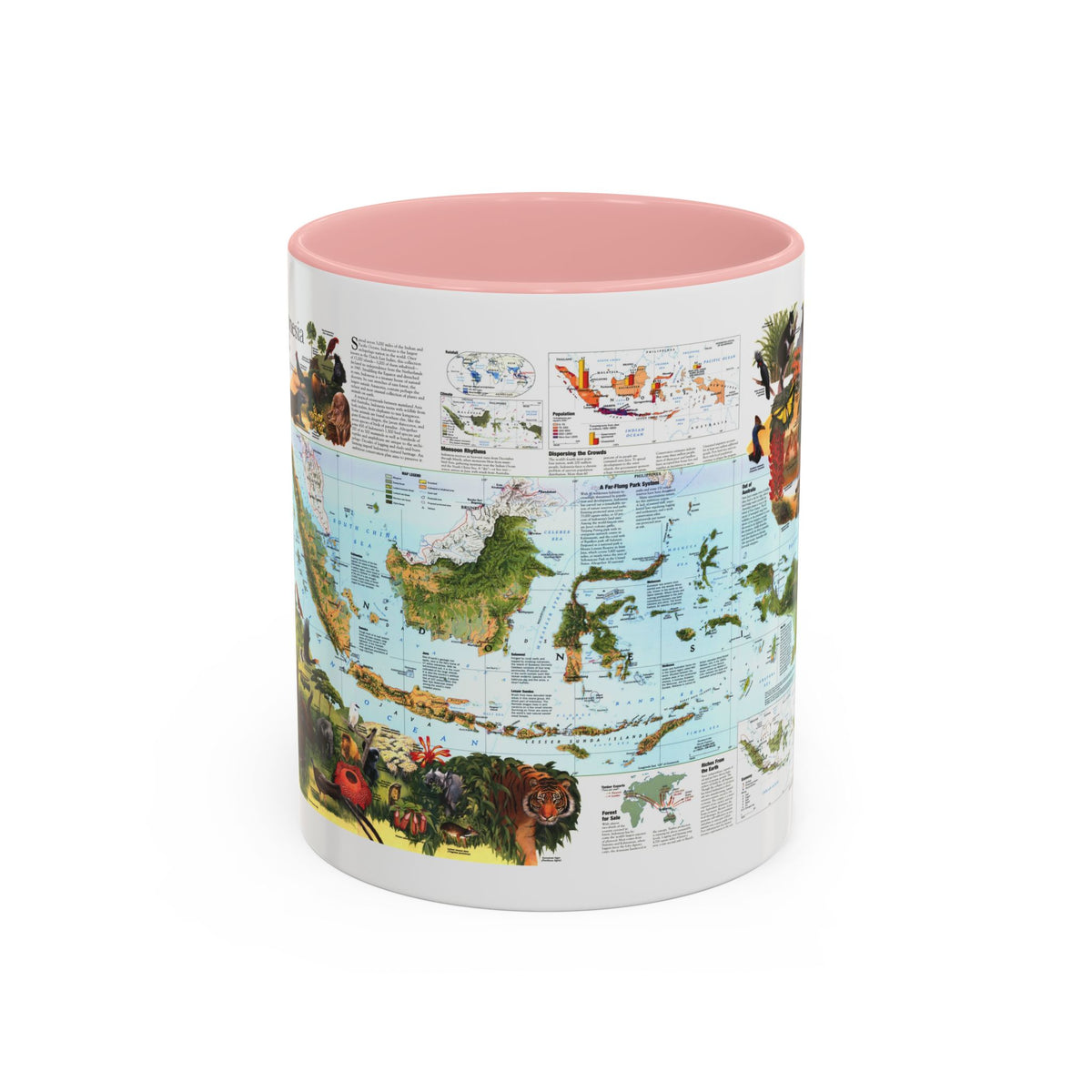 Indonesia 2 (1996) (Map) Accent Coffee Mug