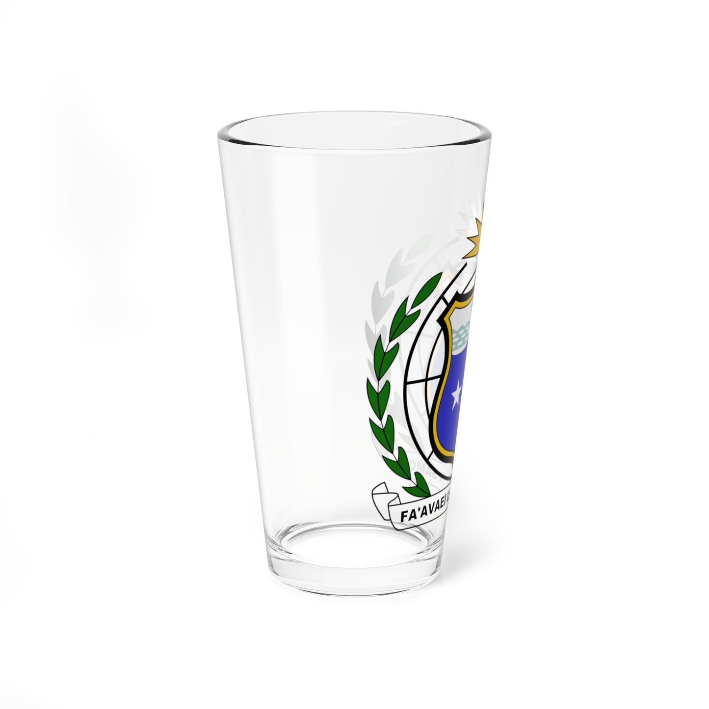 Coat of arms of Western Samoa 1951-1962 (Samoa) (Coat of Arms) Pint Glass 16oz