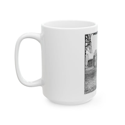 Bermuda Hundred, Va. African-American Teamsters Near The Signal Tower (U.S. Civil War) White Coffee Mug