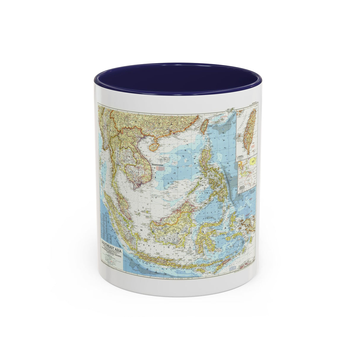 Asia - Southeast (1955) (Map) Accent Coffee Mug