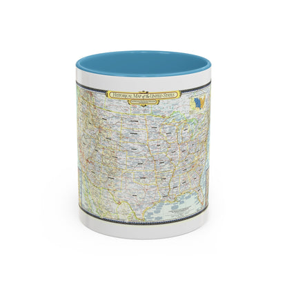 USA - An Historical Map (1953) (Map) Accent Coffee Mug