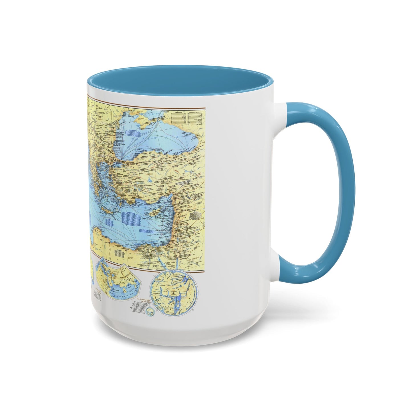 Mediterranean - Historic , 800 BC to AD 1500 (1982) (Map) Accent Coffee Mug