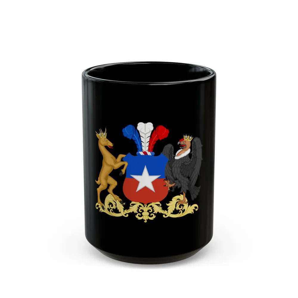 Coat of Arms of Chile (1834-1920) - Black Coffee Mug-15oz-Go Mug Yourself