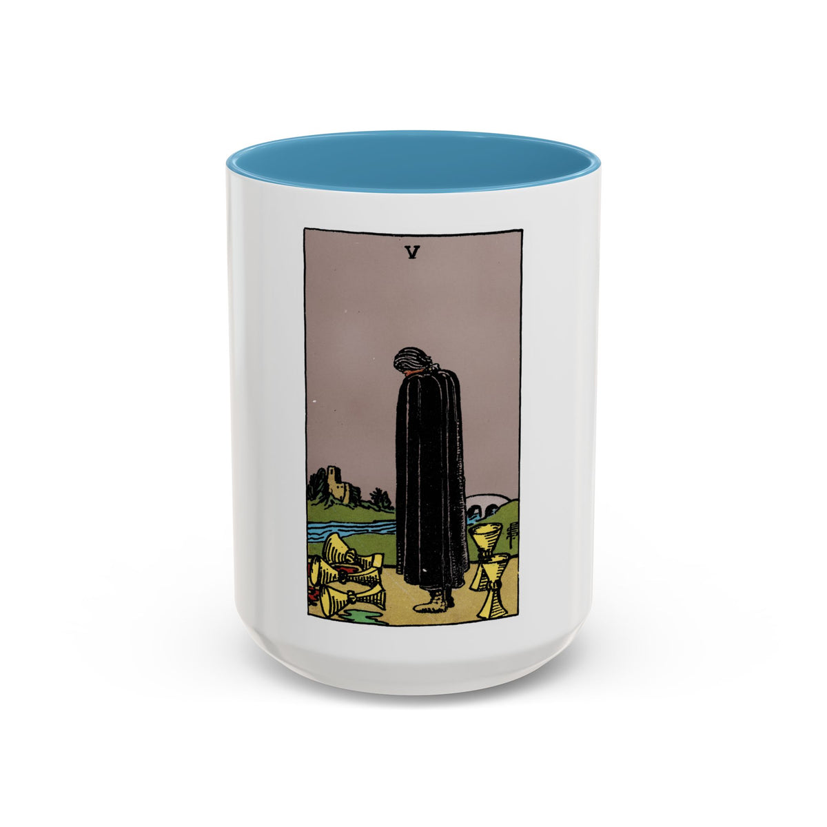 The 5 of Cups (Tarot Card) Accent Coffee Mug