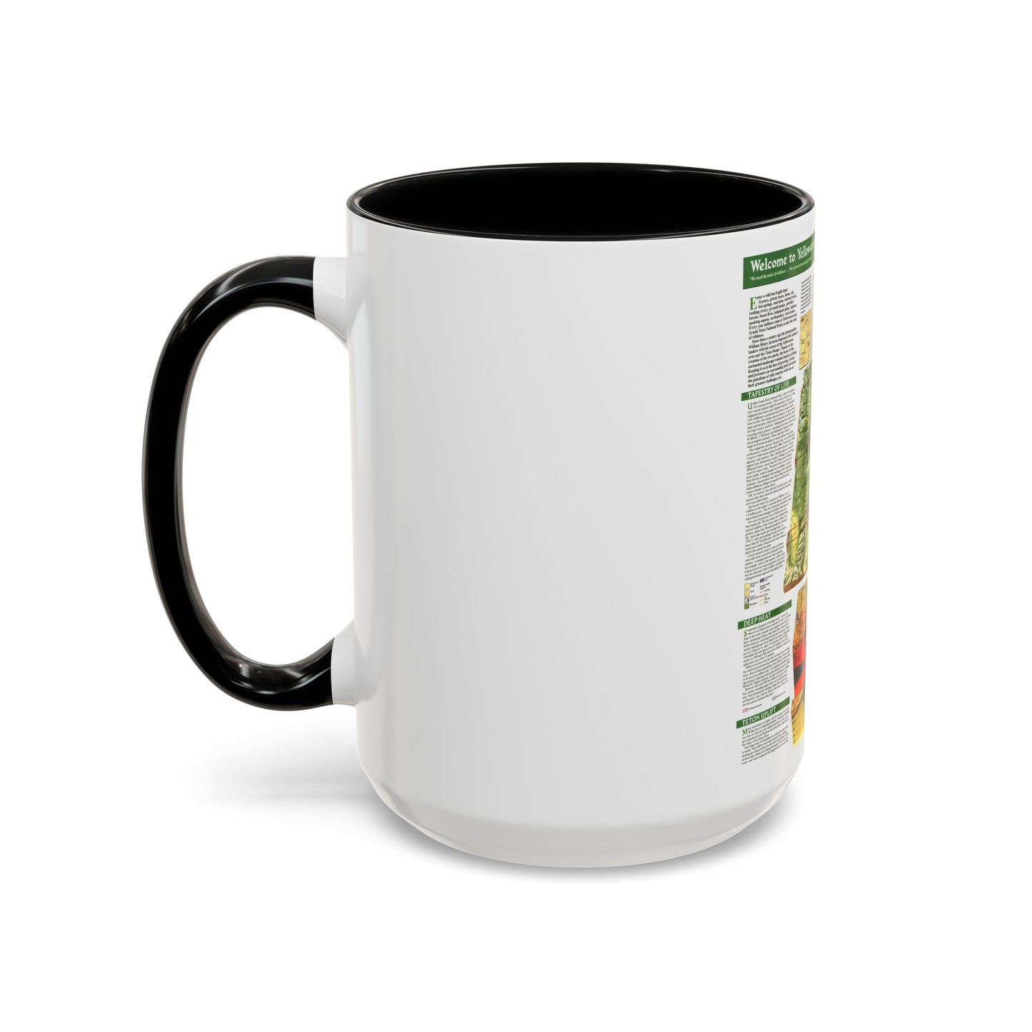 USA - Yellowstone and Grand Teton 2 (1989) (Map) Accent Coffee Mug