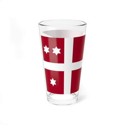 Naval Rank Flag of Denmark - Vice Admiral (Denmark) Pint Glass 16oz