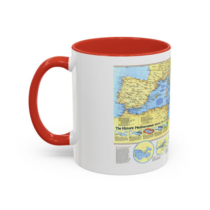Mediterranean - Historic , 800 BC to AD 1500 (1982) (Map) Accent Coffee Mug