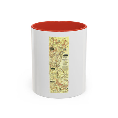 USA - Boston to Washington (1830) (Map) Accent Coffee Mug