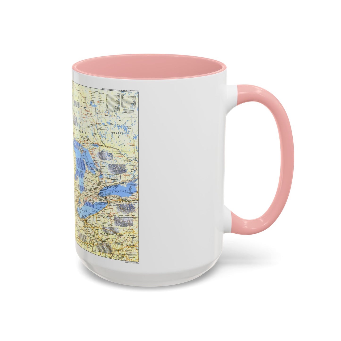 Canada - The Great Lakes 1 (1987) (Map) Accent Coffee Mug