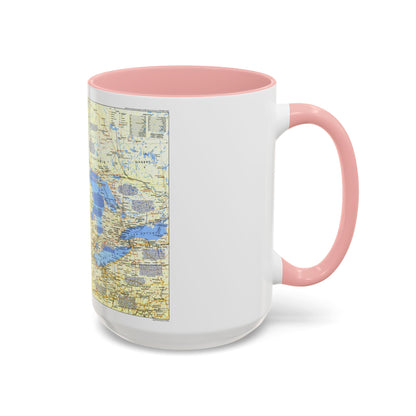 Canada - The Great Lakes 1 (1987) (Map) Accent Coffee Mug