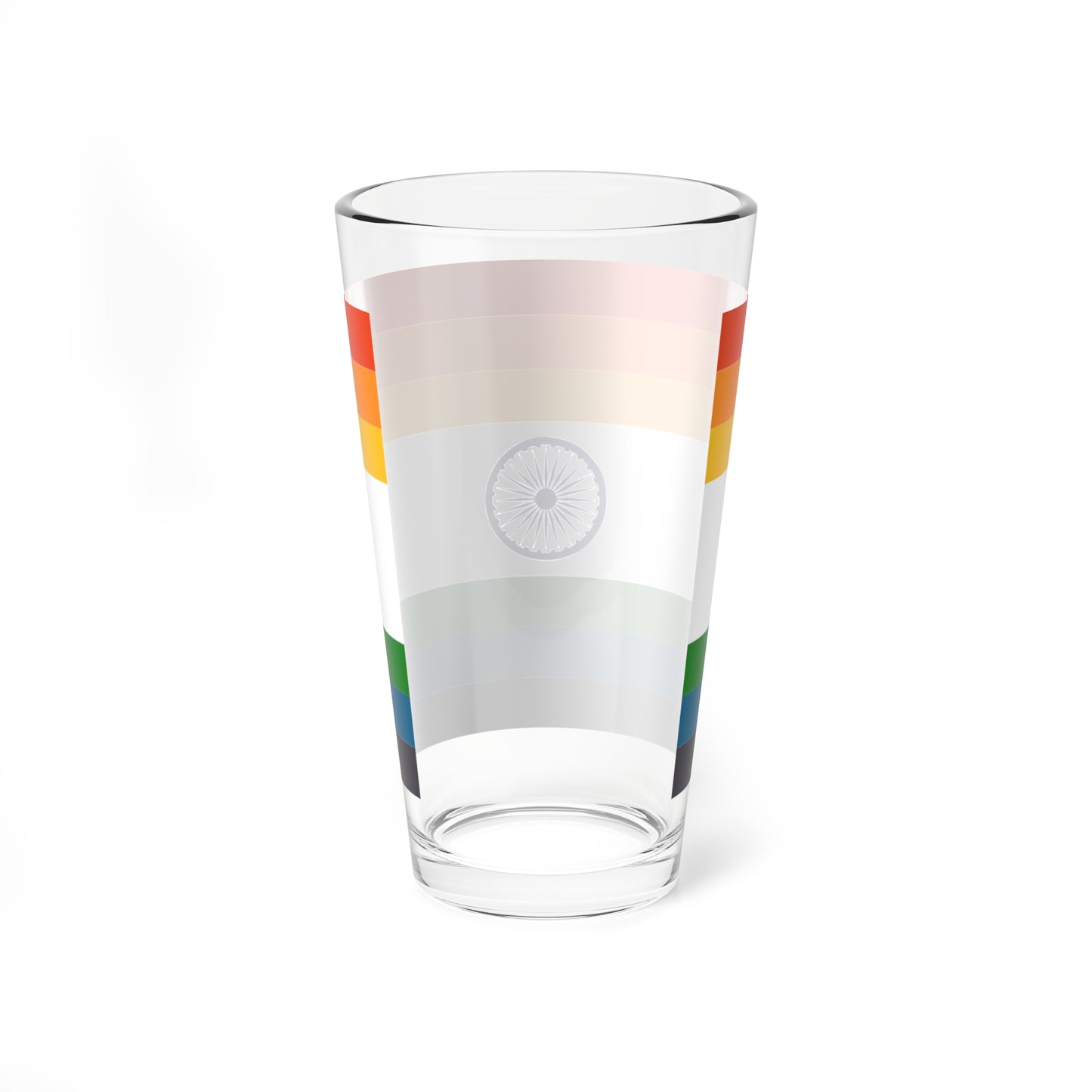 Unofficial Pride flag India (India) Pint Glass 16oz
