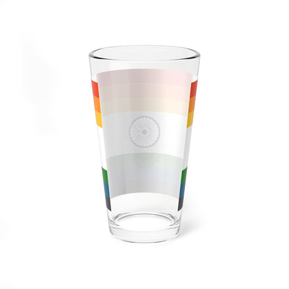 Unofficial Pride flag India (India) Pint Glass 16oz