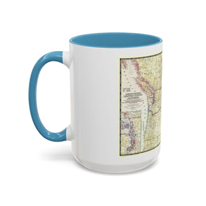 USA - Northwestern (1950) (Map) Accent Coffee Mug