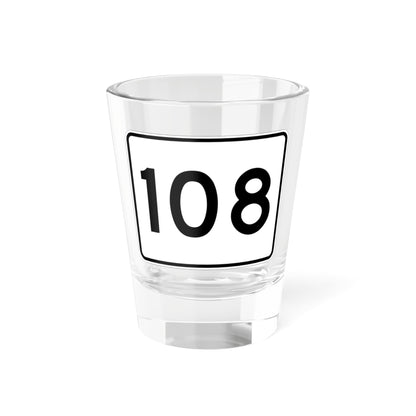 MA Route 108 (Massachusetts) (Road Sign) Shot Glass 1.5oz