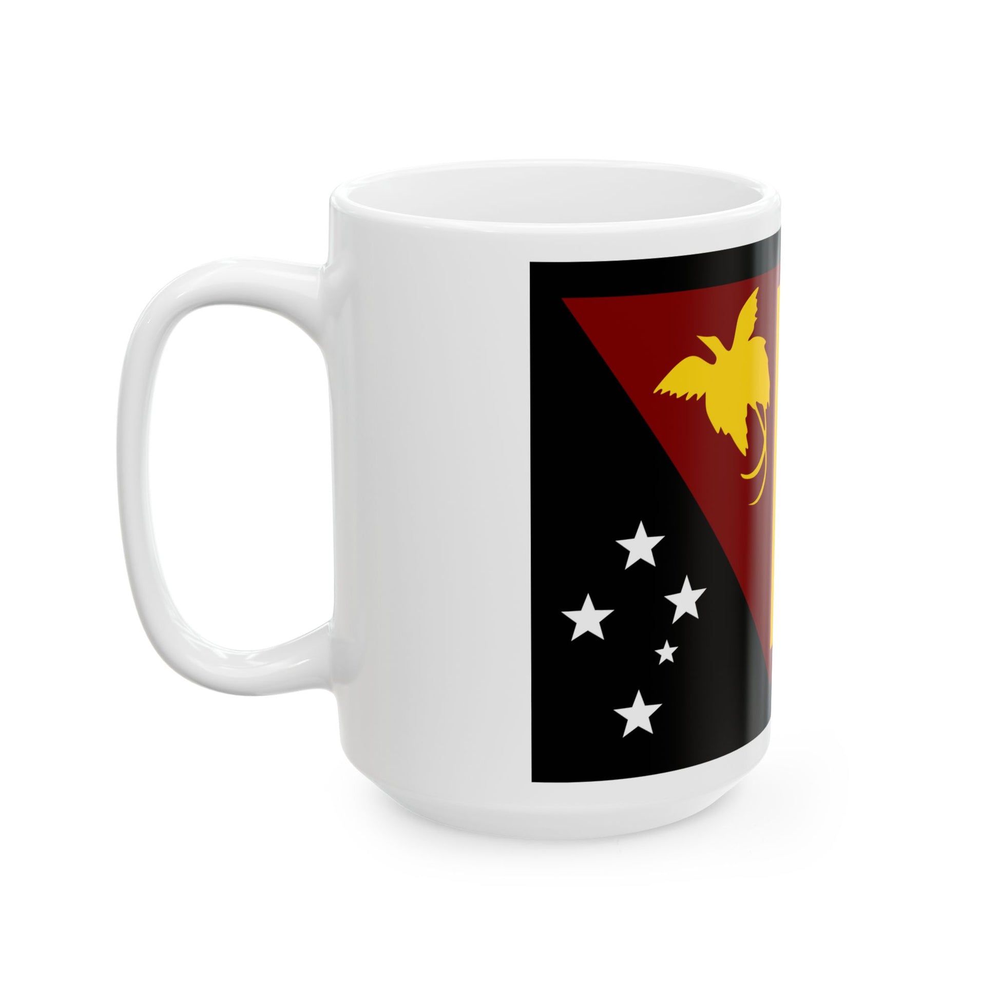 Flag of Western Province Papa New Guinea - White Coffee Mug-Go Mug Yourself