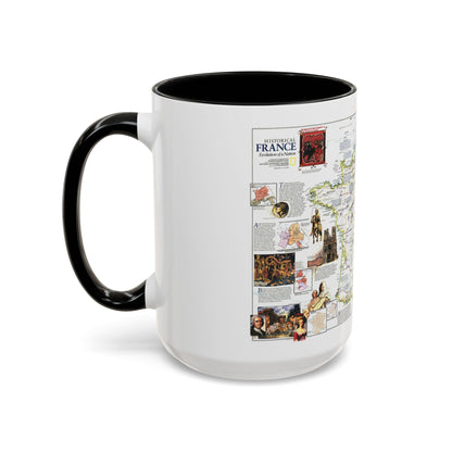 France- - Historical Evolution of a Nation (1989) (Map) Accent Coffee Mug