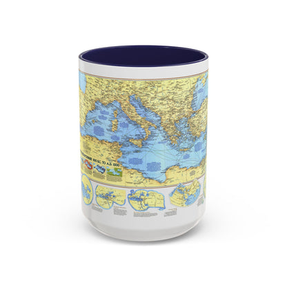 Mediterranean - Historic , 800 BC to AD 1500 (1982) (Map) Accent Coffee Mug
