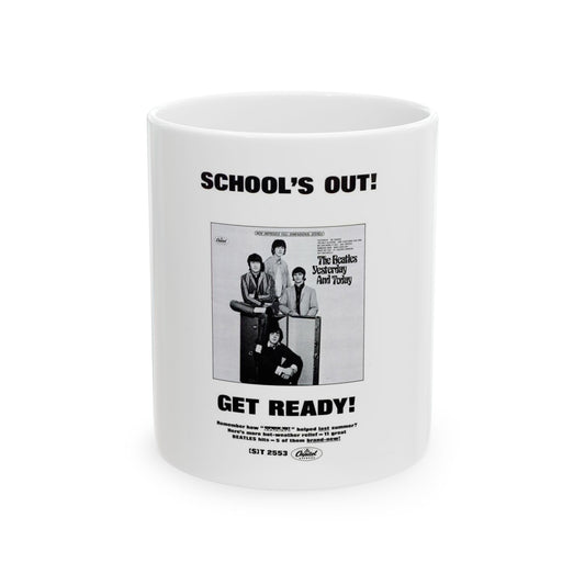 The Beatles - Yesterday & Today 1966 (Music Poster) White Coffee Mug