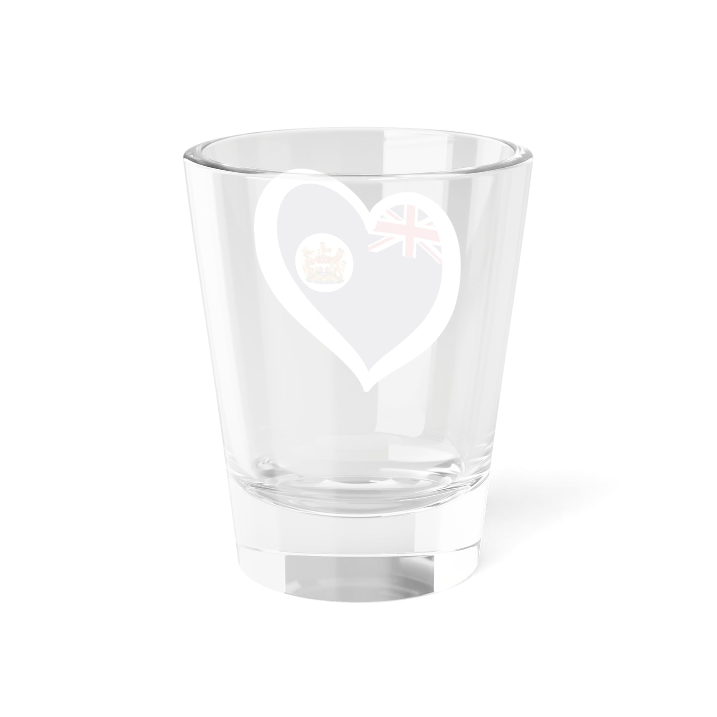 Eurovision Song Contest heart Hong Kong white 1959-1997 (China) Shot Glass 1.5oz