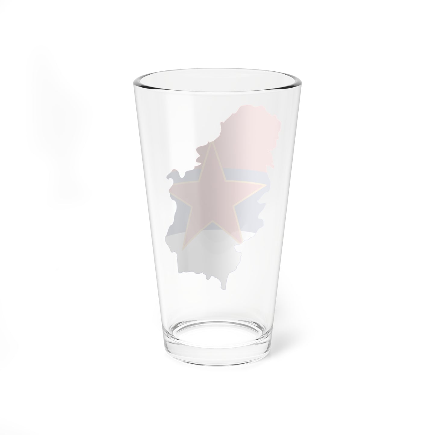 Flag map of Serbia 1947-1992 (Serbia) Pint Glass 16oz