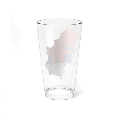 Flag map of Serbia 1947-1992 (Serbia) Pint Glass 16oz