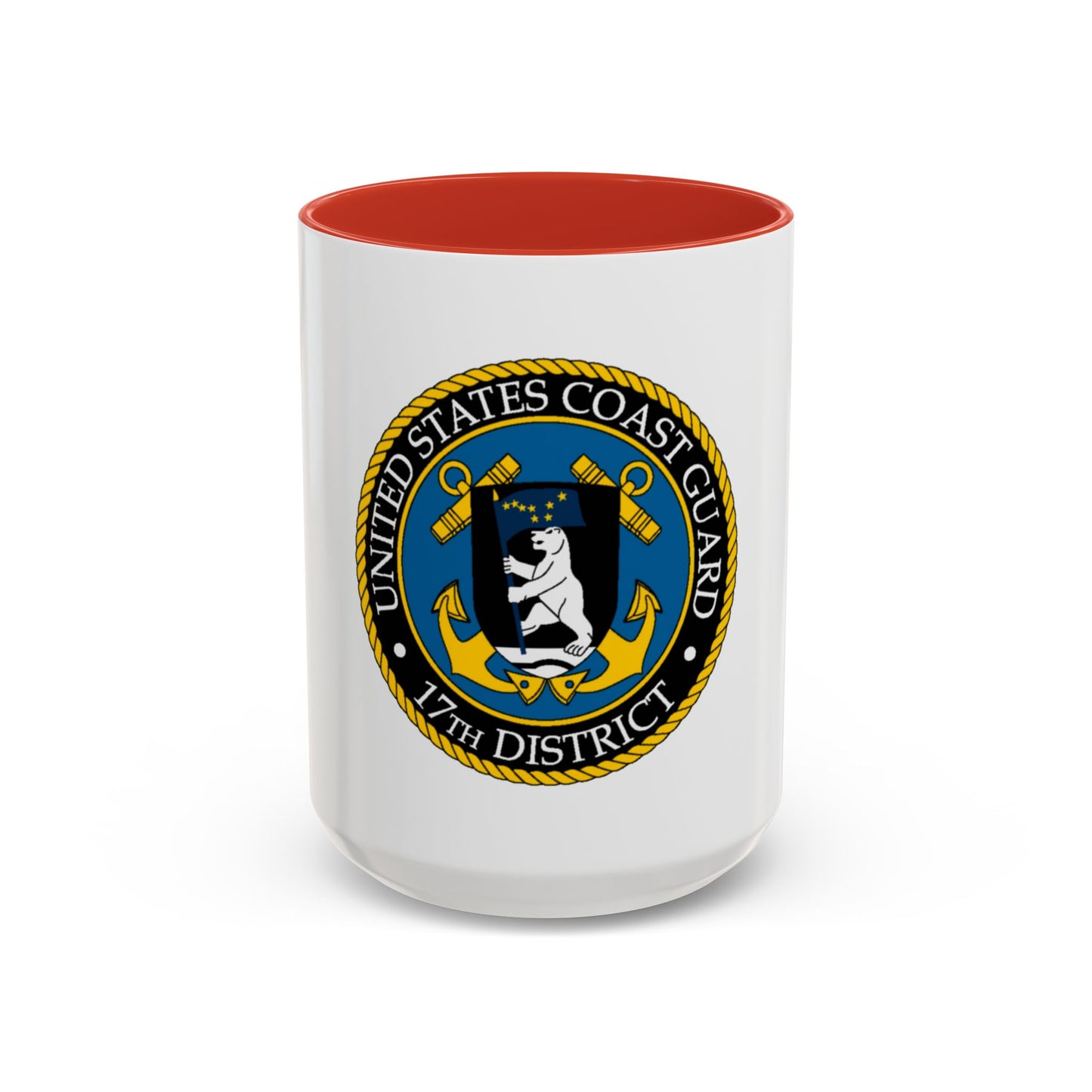 USCG 17th District (U.S. Coast Guard) Accent Coffee Mug