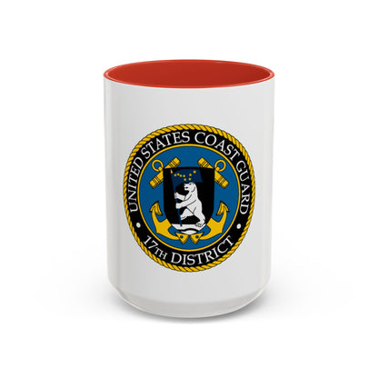 USCG 17th District (U.S. Coast Guard) Accent Coffee Mug