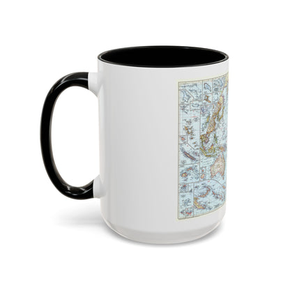 Pacific Ocean (1952) (Map) Accent Coffee Mug