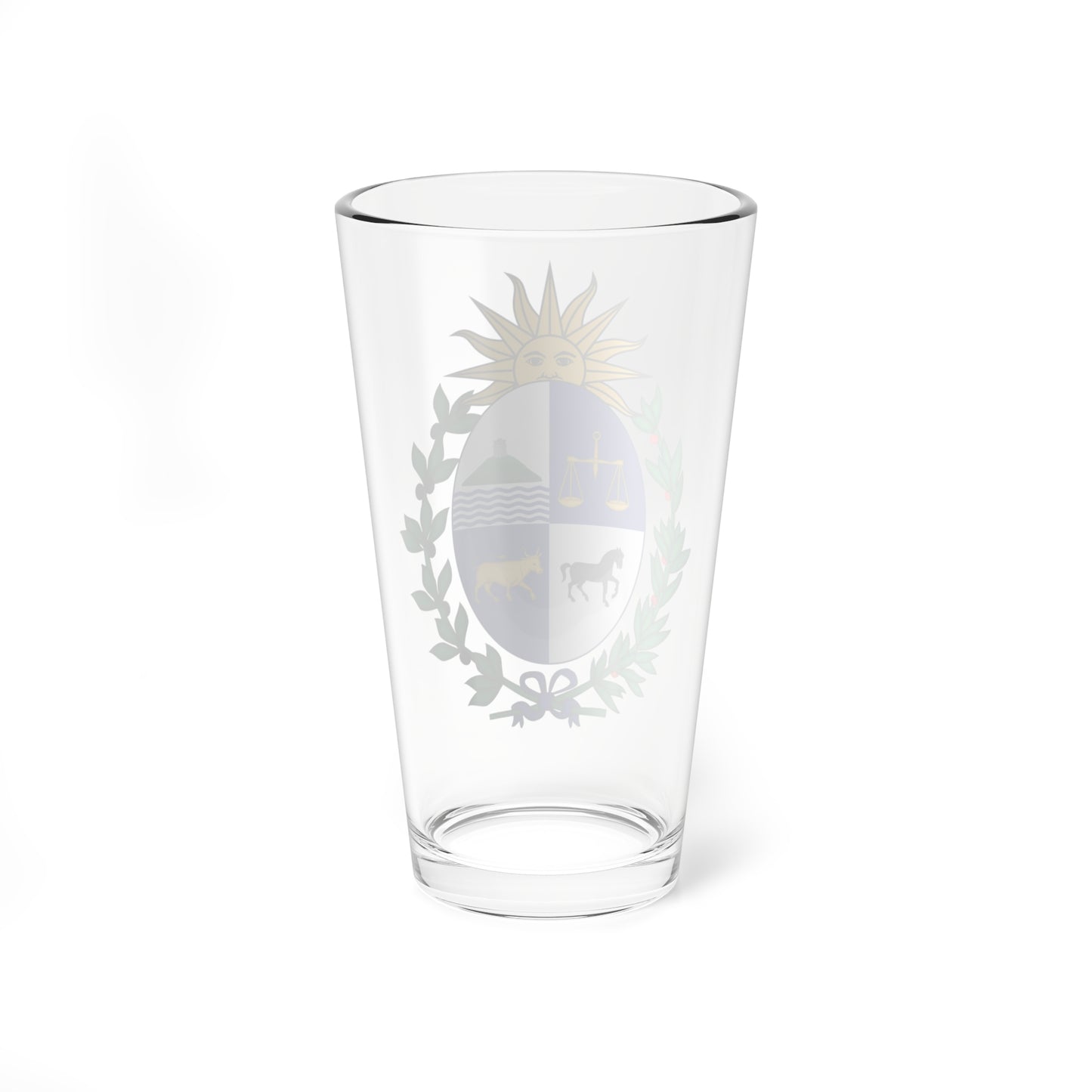 Coat of arms of Uruguay Sun of May variant (Uruguay) (Coat of Arms) Pint Glass 16oz