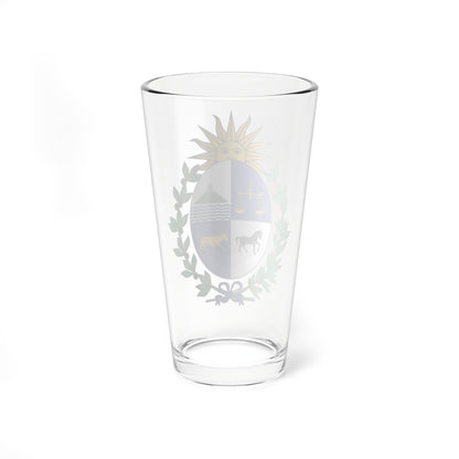 Coat of arms of Uruguay Sun of May variant (Uruguay) (Coat of Arms) Pint Glass 16oz