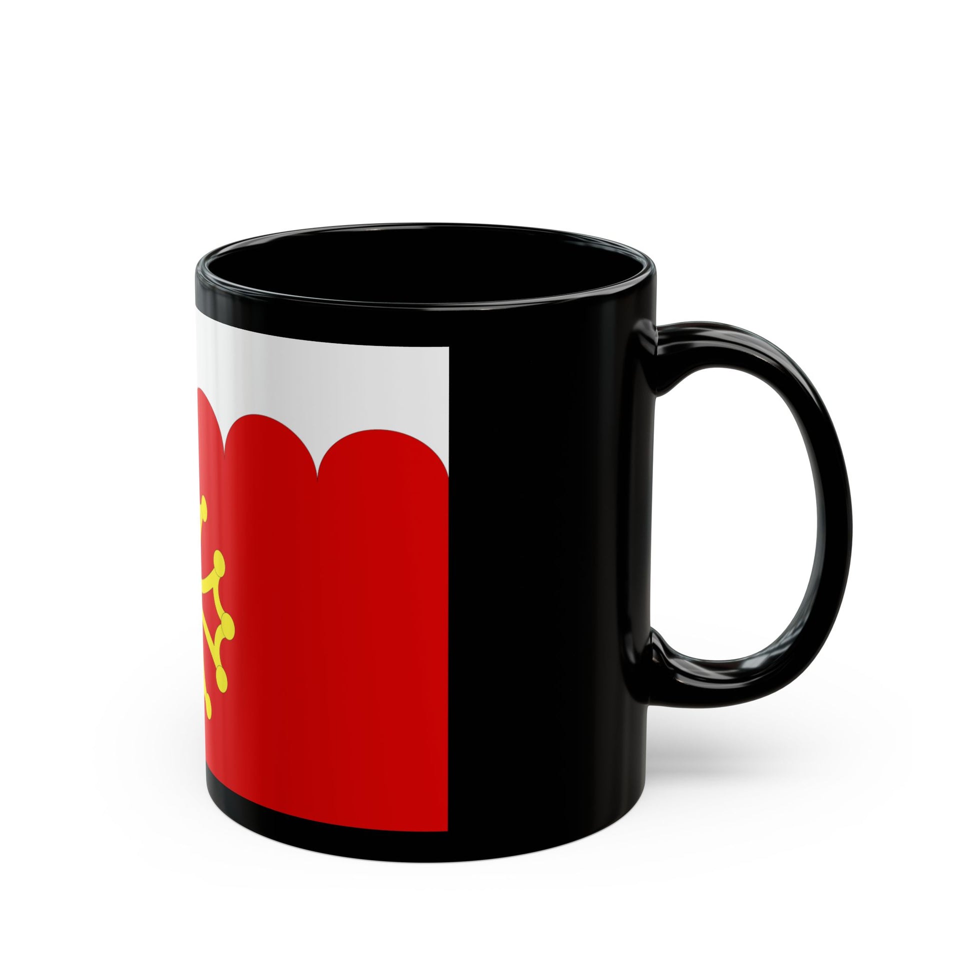 Flag of Gard France 2 - Black Coffee Mug-Go Mug Yourself