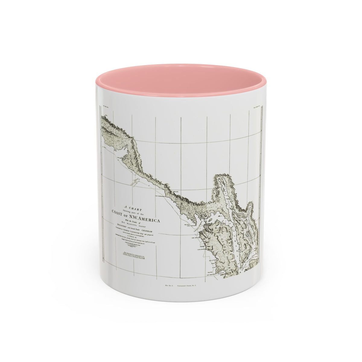 America - NorthWest Coast (1898) (Map) Accent Coffee Mug