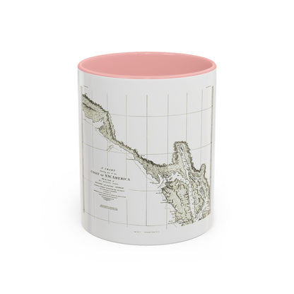 America - NorthWest Coast (1898) (Map) Accent Coffee Mug