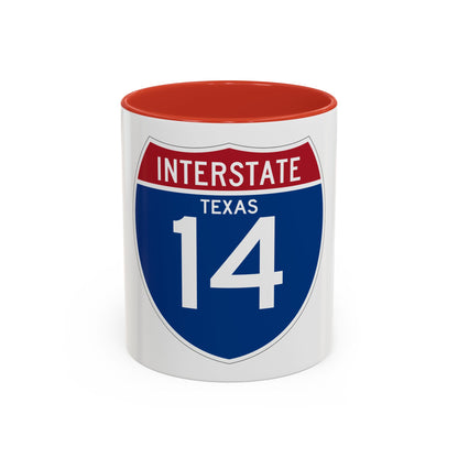 Interstate 14 (U.S. Highways) Accent Coffee Mug