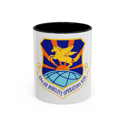 515 Air Mobility Operations Wing AMC (U.S. Air Force) Accent Coffee Mug