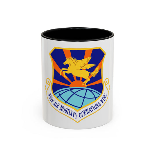 515 Air Mobility Operations Wing AMC (U.S. Air Force) Accent Coffee Mug
