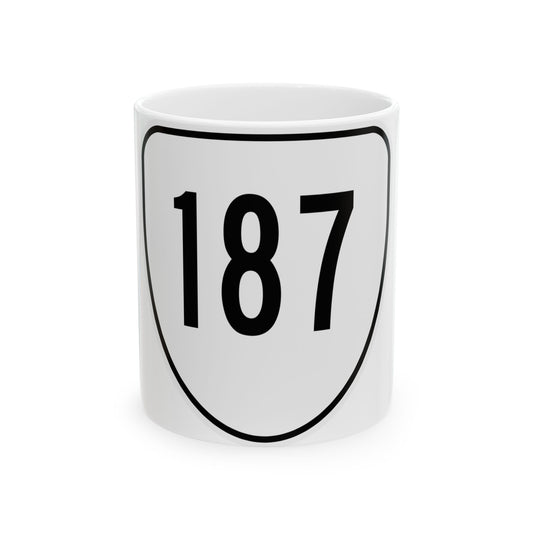 Virginia 187 1956 (Virginia) (Road Sign) White Coffee Mug