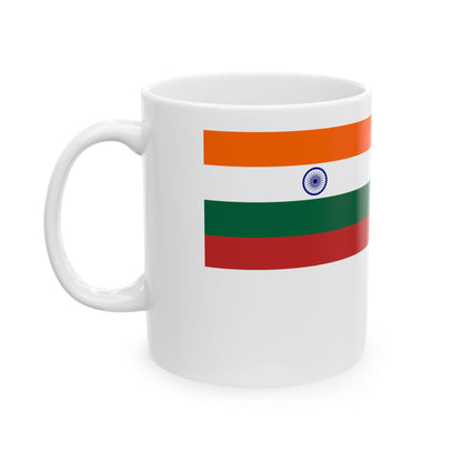 Naval Ensign of India 2014-2022 (India) White Coffee Mug