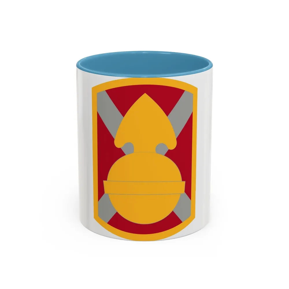 107th Artillery Brigade (U.S. Army) Accent Coffee Mug-11oz-Light Blue-Go Mug Yourself