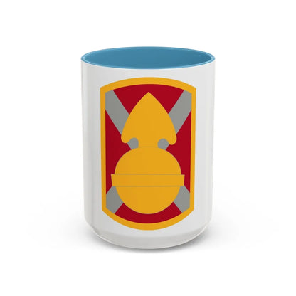 107th Artillery Brigade (U.S. Army) Accent Coffee Mug-15oz-Light Blue-Go Mug Yourself