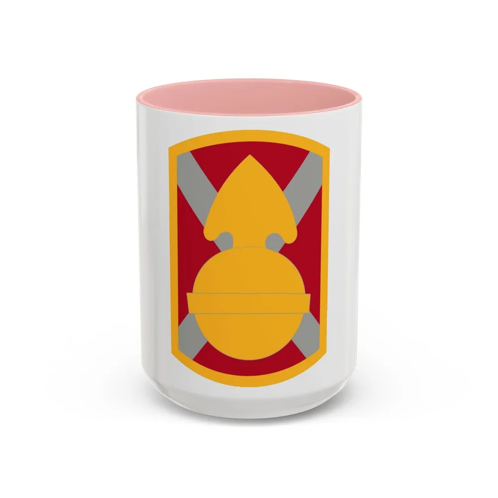 107th Artillery Brigade (U.S. Army) Accent Coffee Mug-15oz-Pink-Go Mug Yourself