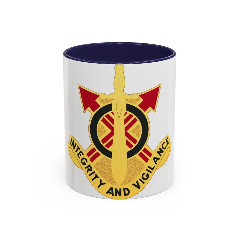 107th Artillery Group (U.S. Army) Accent Coffee Mug-11oz-Navy-Go Mug Yourself