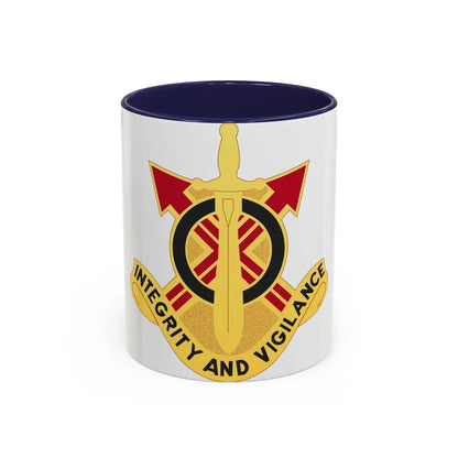 107th Artillery Group (U.S. Army) Accent Coffee Mug-11oz-Navy-Go Mug Yourself