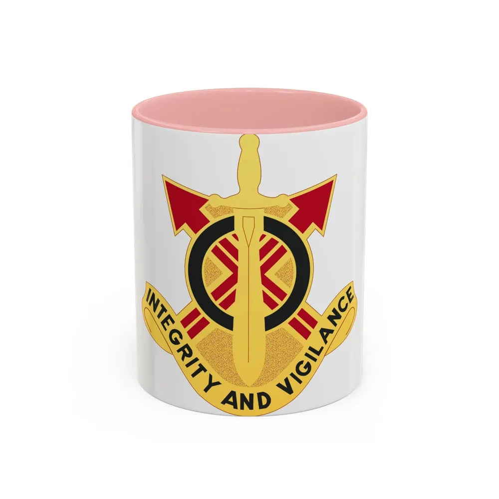 107th Artillery Group (U.S. Army) Accent Coffee Mug-11oz-Pink-Go Mug Yourself